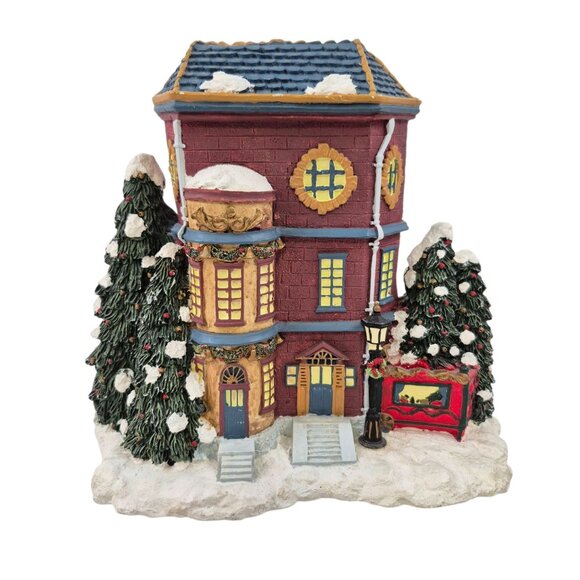 Christmas on Mainstreet Other - Christmas On Main Street Musical Wind Up Box Resin Village House Holiday Decor